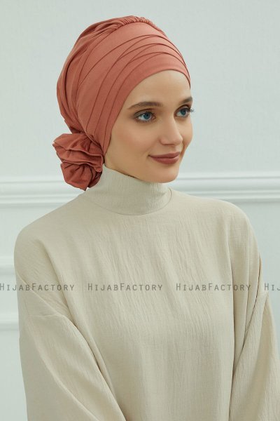 Monica - Turban En Coton Saumon