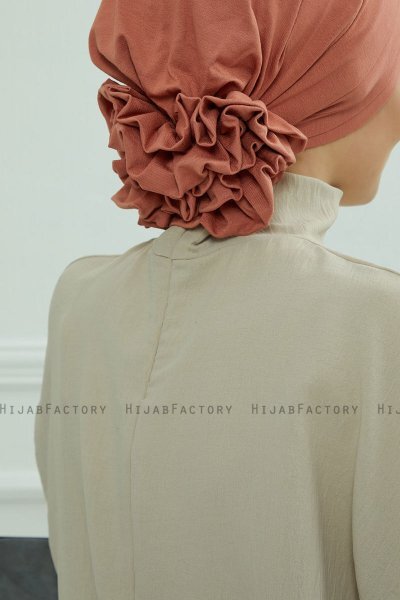 Monica - Turban En Coton Saumon