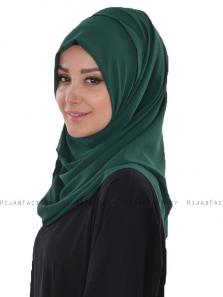 Evelina - Hijab Pratique Vert Foncé - Ayse Turban