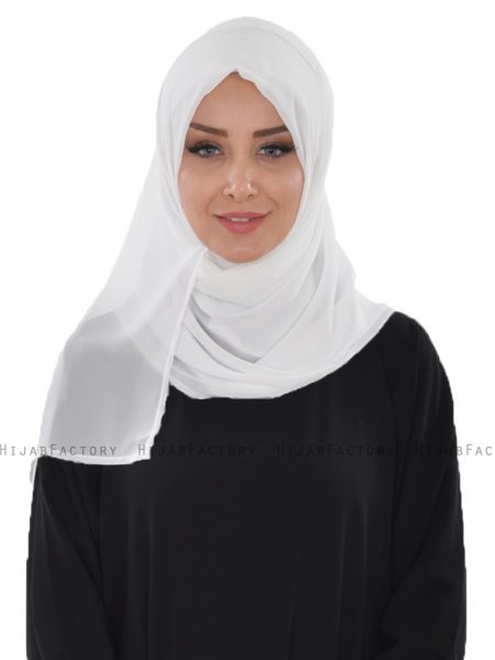 Evelina - Hijab Pratique Blanc Cassé - Ayse Turban