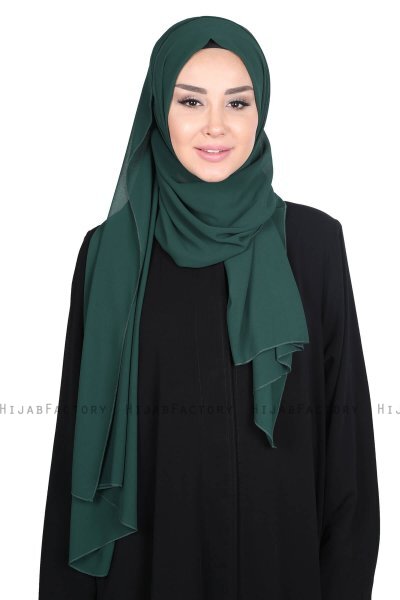 Joline - Hijab Chiffon Premium Vert Foncé