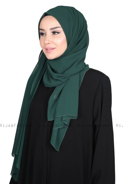 Joline - Hijab Chiffon Premium Vert Foncé