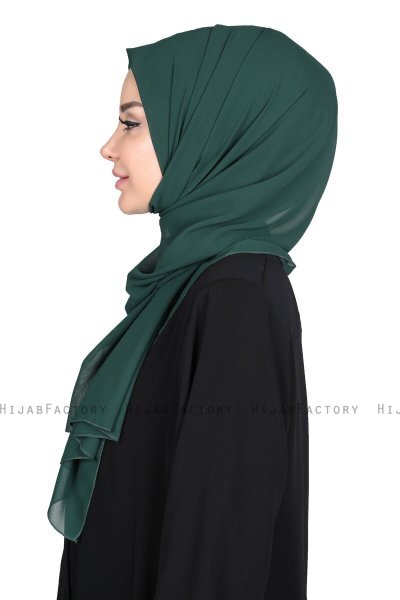 Joline - Hijab Chiffon Premium Vert Foncé