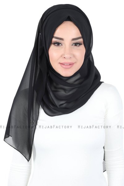 Joline - Hijab Chiffon Premium Noir
