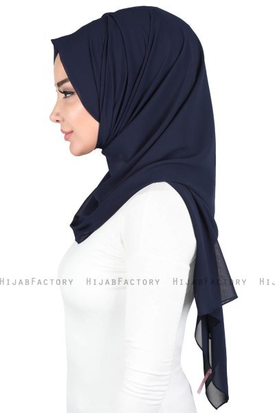 Joline - Hijab Chiffon Premium Bleu Marin