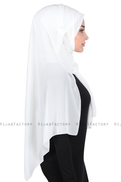 Joline - Hijab Chiffon Premium Blanc Cassé