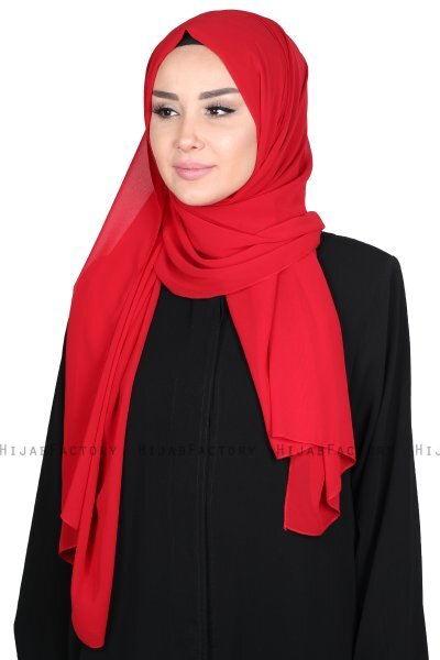 Joline - Hijab Chiffon Premium Rouge