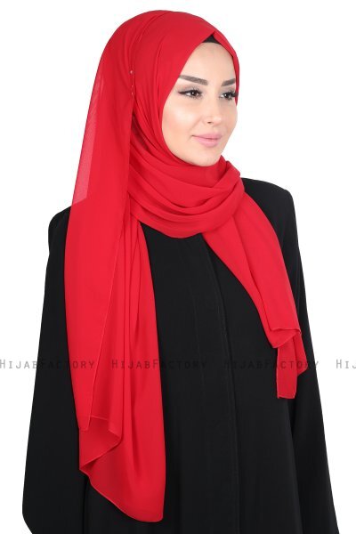 Joline - Hijab Chiffon Premium Rouge