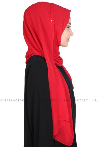 Joline - Hijab Chiffon Premium Rouge