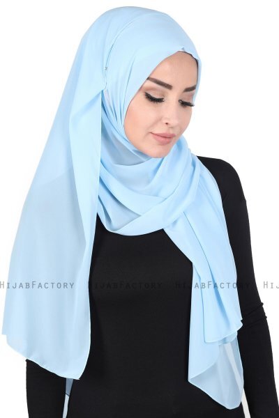 Joline - Hijab Chiffon Premium Bleu Clair