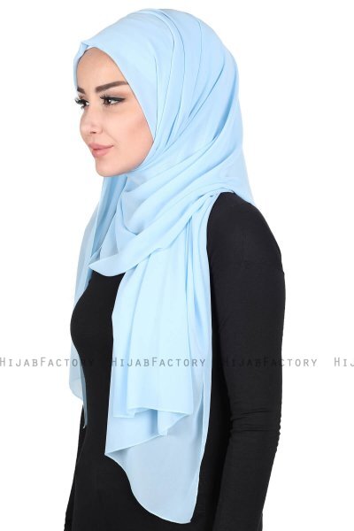 Joline - Hijab Chiffon Premium Bleu Clair