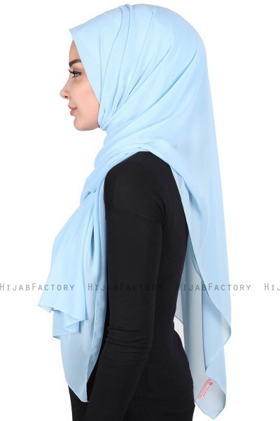 Joline - Hijab Chiffon Premium Bleu Clair