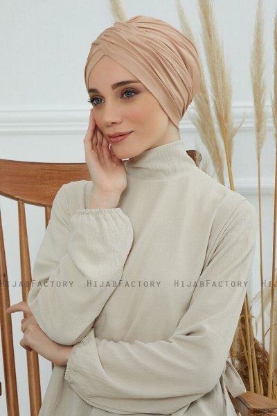 Fiona - Turban En Coton Sand