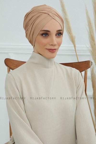 Fiona - Turban En Coton Sand