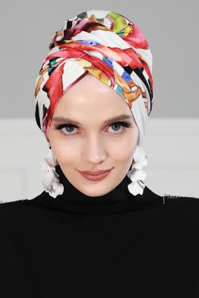 Fiona - Turban En Coton Alis