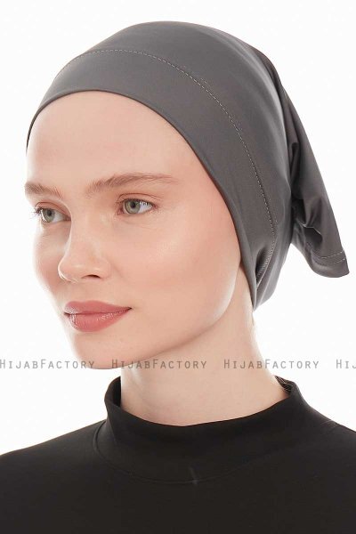 Emine - Bonnet Hijab Gris Foncé