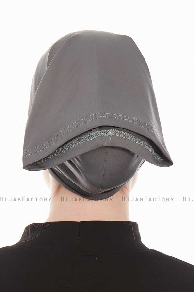 Emine - Bonnet Hijab Gris Foncé