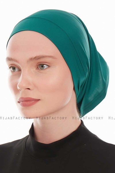 Emine - Bonnet Hijab Vert Foncé