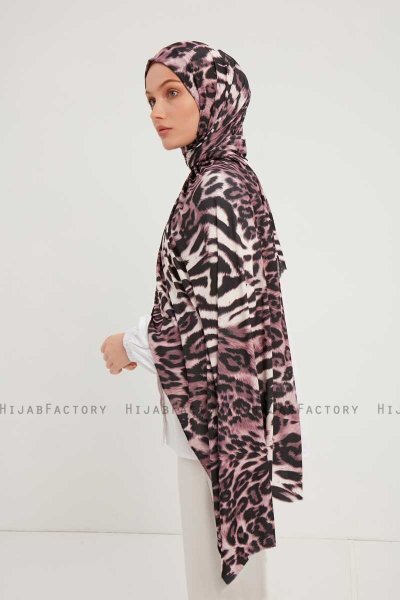 Ayten - Hijab À motifs Violet