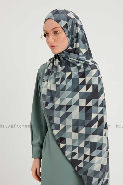 Banou - Hijab À motifs Indigo