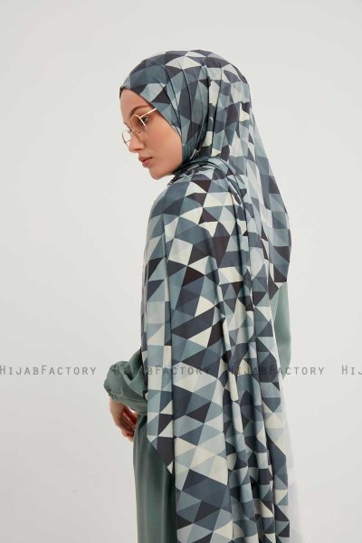 Banou - Hijab À motifs Indigo