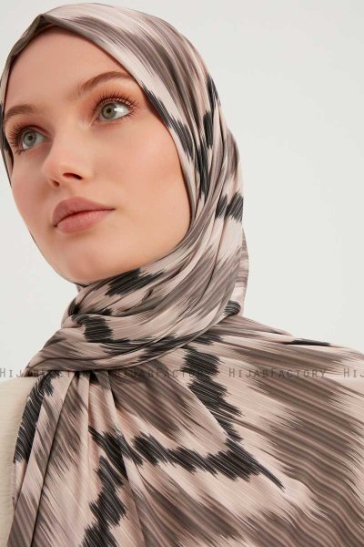 Tansu - Hijab À motifs Marron Clair
