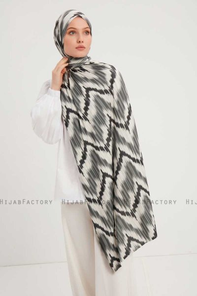 Tansu - Hijab À motifs Anthracite