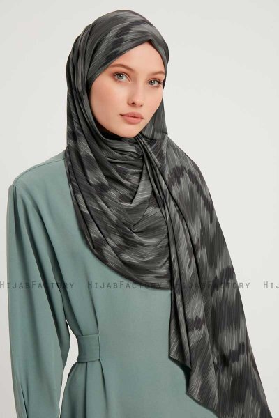 Tansu - Hijab À motifs Noir