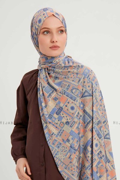 Gulya - Hijab À motifs Orange