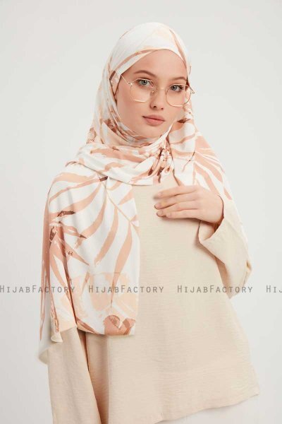 Ezmeray - Hijab À motifs Beige