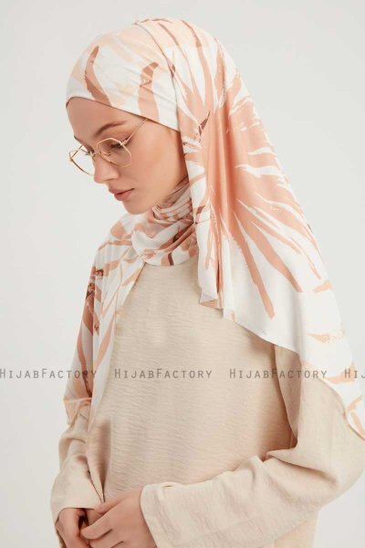 Ezmeray - Hijab À motifs Beige