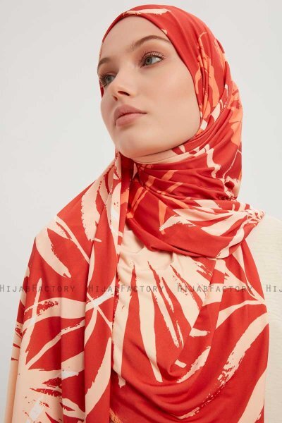 Ezmeray - Hijab À motifs Cannelle