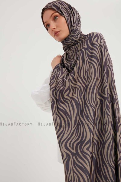 Hafiz - Hijab À motifs Violet
