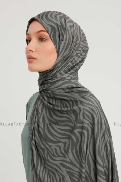Hafiz - Hijab À motifs Gris