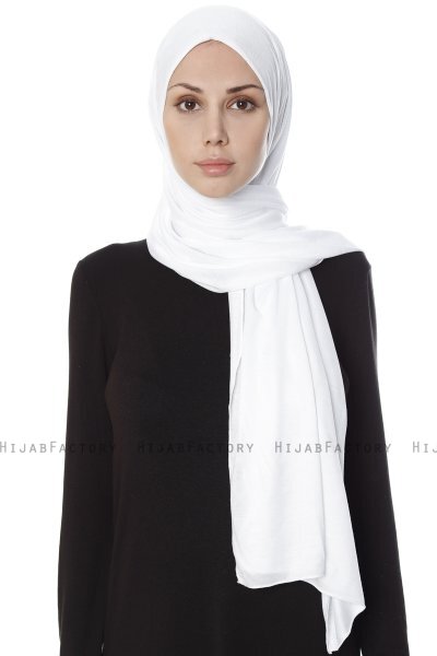 Farah - Hijab Jersey Blanc