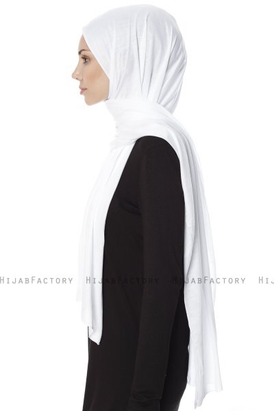 Farah - Hijab Jersey Blanc