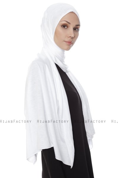 Farah - Hijab Jersey Blanc