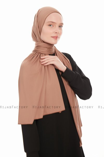 Farah - Hijab Jersey Marron Clair
