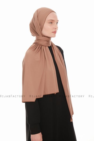 Farah - Hijab Jersey Marron Clair