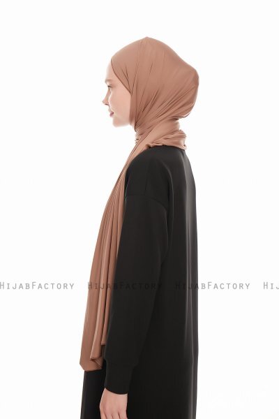 Farah - Hijab Jersey Marron Clair