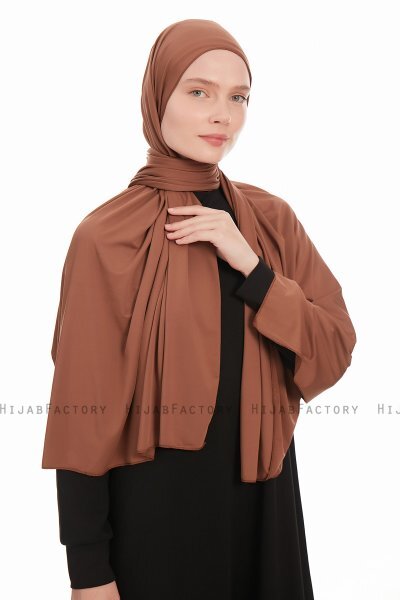 Farah - Hijab Jersey Marron