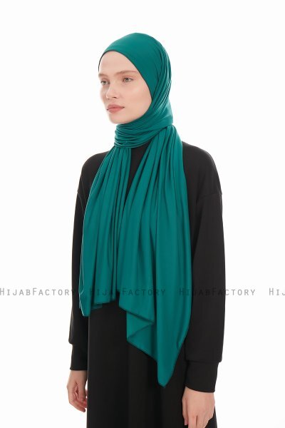 Farah - Hijab Jersey Vert Foncé