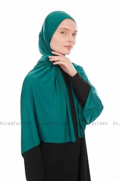 Farah - Hijab Jersey Vert Foncé
