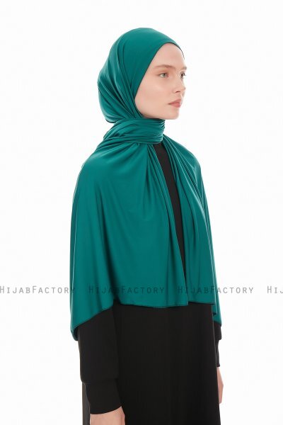 Farah - Hijab Jersey Vert Foncé