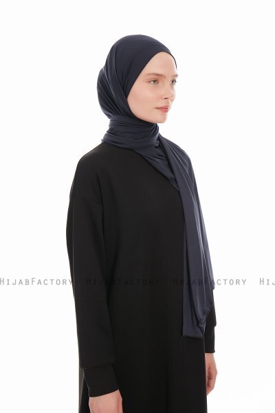 Farah - Hijab Jersey Bleu Marin