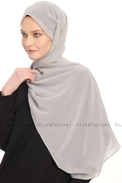 Chiffon Hijab - Gris
