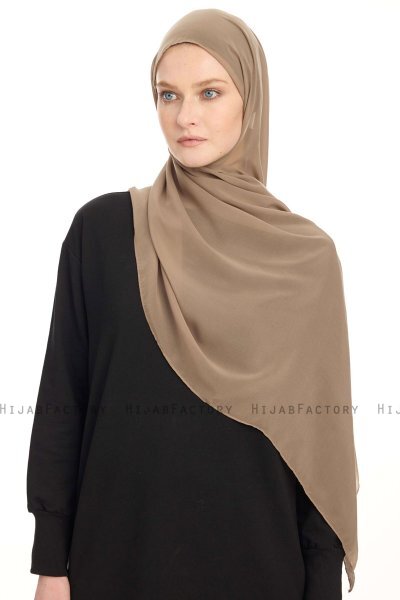 Chiffon Hijab - Taupe Foncé