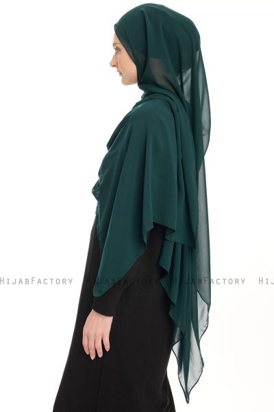 Chiffon Hijab - Vert Foncé