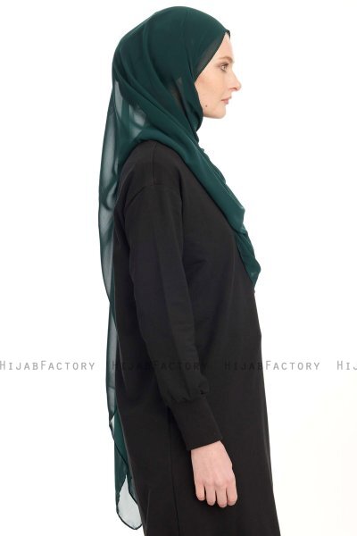 Chiffon Hijab - Vert Foncé