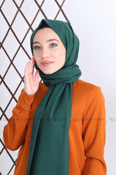 Alida - Hijab Coton Vert Foncé - Mirach